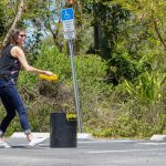 employees having fun outside for company field day