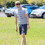employees having fun outside for company field day