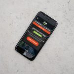 smart phone displaying a web site we built