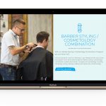 laptop computer displaying a web site we built