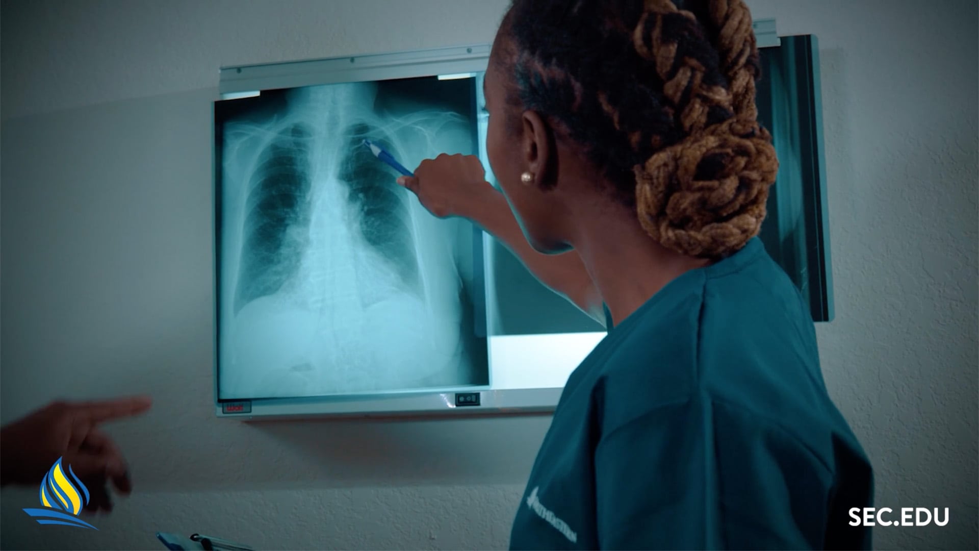 Screen image of Southeastern College imaging video